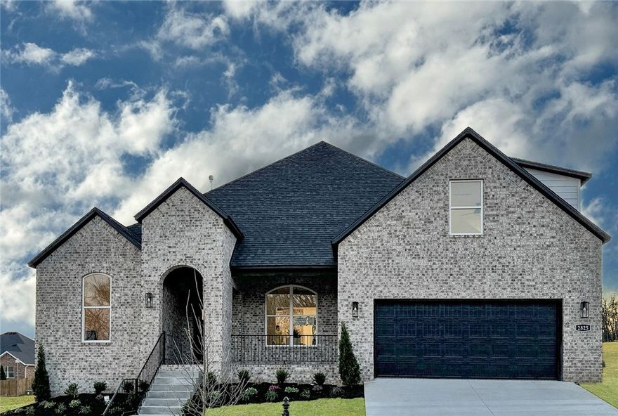 The charming Cooper Bonus plan in Hughmount, located in Fayetteville, Arkansas! The Cooper Bonus plan has 2600 square feet with 4 bedrooms, 3 baths.  Use the 4th BR as a Study! This plan also includes a game room on the second floor! Game room area has a full bath and a Walk-in closet so this can be used as an extra bedroom! These brand-new homes boast 4-sided brick and LVP flooring. Upon entering, you will find a spacious living area featuring a gas fireplace with a poplar mantle. The kitchen will have 42-inch cabinets, lovely appliances and quartz countertops and tile backsplash.  The Primary bedroom has a fabulous en suite, dual sinks, with a walk-in shower with tiled walls and a soaking tub!  These homes feature LED lighting throughout, and a high efficiency AC with programmable Wi-Fi thermostat. Come find your dream home today! Taxes and Parcel TBD. Garage Door Opener!
