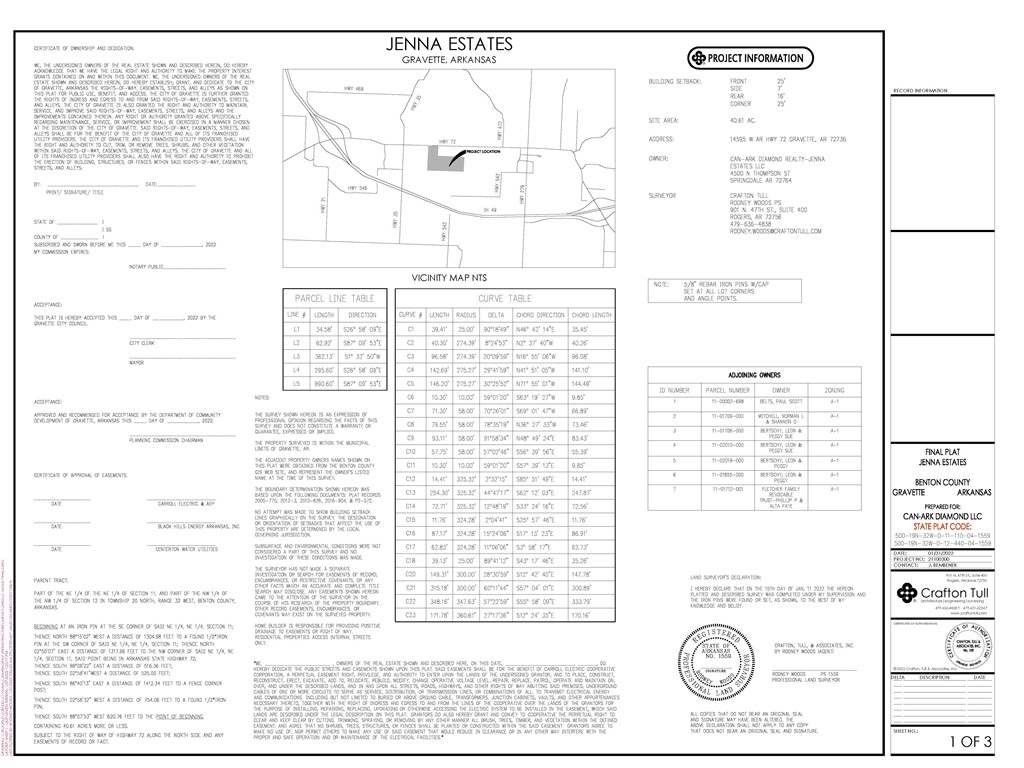 JENNA ESTATES-GRAVETTE - Residential