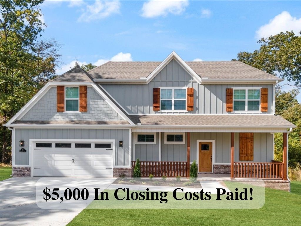 $5,000 in closing costs PAID for by the builder!! Sitting on a FLAT lot and surrounded by mature trees this home offers endless value. This MOVE IN READY home features 2 BD's + Office (Primary bedroom on main level), 2.5 BR and 331 sq ft of floored unfinished attic space! You'll find open concept living as soon as you walk though the front door with quartz countertops, wood flooring, 10' ceilings, custom cabinetry, a gas range, fireplace and 2" faux blinds throughout. Find your private oasis in the primary suite with a large walk in closet, tiled walk in shower and a gorgeous view of the back yard from the bedroom window. With 2 covered patios and high end finishes throughout you are sure to fall in love the moment you walk in. It doesn't stop there, you are also just a short drive to Tiree Park, Lake Loch Lomond, Highlands Golf Course and new Bella Vista Bypass!