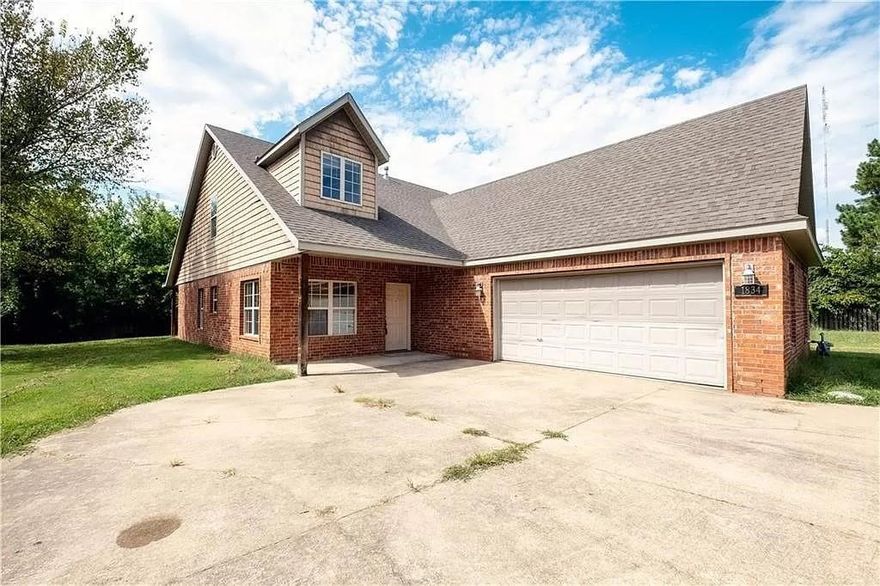 This property is located in a prime area of Fayetteville, offering approximately 2,300 sqft of living space. The house features easy-care concrete floors throughout, with new carpet in the bedrooms. One of the bedrooms upstairs includes a bonus office space, perfect for those who work from home. Additionally, there is another office space conveniently located near the kitchen, providing a bright and inspiring work environment with its many windows. The open layout of the kitchen and living room creates a spacious and inviting atmosphere. Step outside to the private backyard, complete with a covered patio and mature trees that not only offer shade but also enhance the overall value of the property. This location is truly ideal, being just about 2 miles from the University of Arkansas. You'll find schools, shopping centers, restaurants, and bike trails just around the corner, making it easy to explore and enjoy everything this area has to offer.