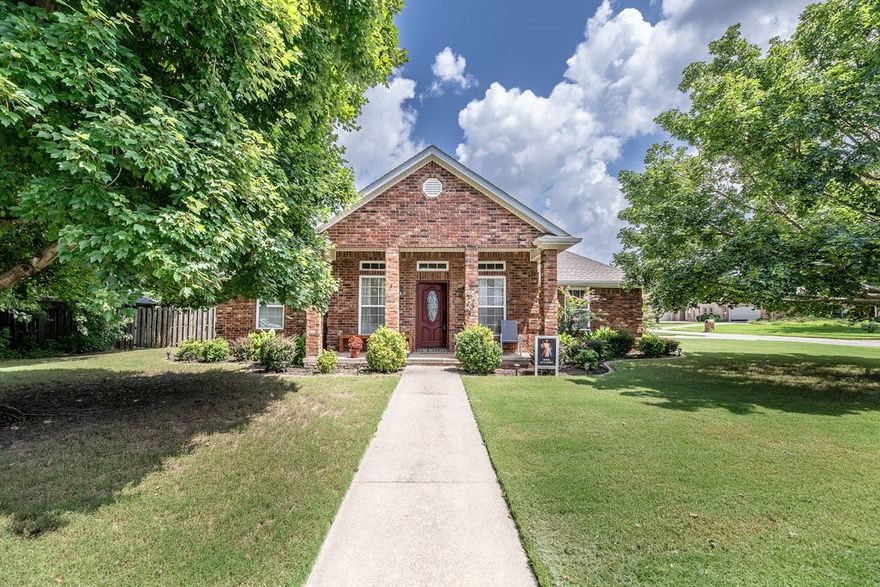 Welcome to this beautifully maintained all-brick 3-bedroom, 2-bathroom home located on a spacious corner lot in the desirable Valley View subdivision in Farmington! This home features a functional split floorplan, a generously sized living area with gas fireplace, and a large kitchen with an abundance of cabinets, counter space, and a walk-in pantry. The master suite features a large bedroom and oversized walk-in shower/spa with dual-headed shower. Step outside to your private backyard oasis, complete with a heated in-ground gunite pool, and a hot tub/spa to help you relax—perfect for entertaining or relaxing year-round. Enjoy outdoor living under the covered patio and take advantage of the side-entry 2-car garage and professional landscaping with meticulously-kept yard for added curb appeal and convenience. Don’t miss this unique opportunity to own a home that combines comfort, character, and affordable living!