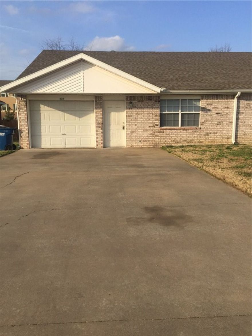 3 Bedroom 2 bath, 1 car garage. Newer LVP flooring in living room, hallway & bedrooms. Convenient location to hwy, shopping, restaurants, trail system and Bentonville Square. Fenced yard. Home owner pays for yard care. Pets Negotiable. No smoking. Home owner holds a valid Arkansas Real Estate license.