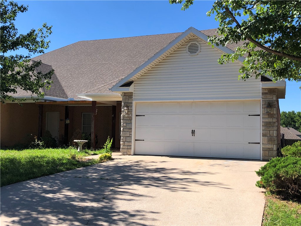 3-bed, 2-bath duplex located in southwest Bentonville, just off Regional Airport Blvd. 2-car garage & privacy fenced back yard. Fresh paint inside. Large living room and dining areas. Open kitchen design includes an electric glass top range with microwave above, dishwasher, and the refrigerator is provided. Separate laundry room. Ceramic tile and laminate wood flooring throughout - No carpet! Primary bedroom & bath are on the main level, and 2 bedrooms with a Jack and Jill style bathroom upstairs. 12-month minimum lease. Up to 2 dogs allowed with approval and additional non-refundable pet deposit.