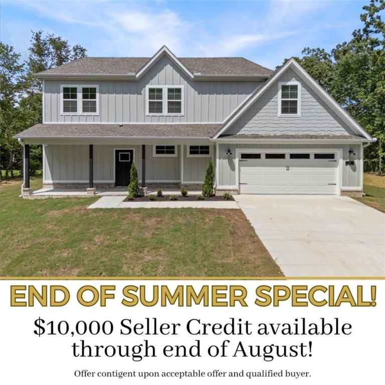 Builder is offering up to $10,000 IN CLOSING COSTS, APPLIANCE PACKAGE OR TOWARDS RATE BUY DOWN with an acceptable offer!! Discover your dream home that is MOVE IN READY and FLAT .36 acre lot. The location couldn't be more perfect as you are right around the corner from Lake Loch Lomond, 5 min to Tiree Park, the interstate, & 10 min to Branchwood Community Center. You'll find open concept living as soon as you walk though the front door with waterfall edge quartz countertops, LVP flooring throughout the downstairs, 10' ceilings, custom cabinetry, a gas range, & a fireplace. Find your private oasis in the primary suite with a large walk in closet, tiled walk in shower, & gorgeous view of the back yard from the bedroom window. With both a covered back deck and front porch you can fully submerse yourself in the surrounding nature. You are sure to fall in love the moment you walk in! Donāt miss the opportunity to own this exceptional home in a vibrant community. Ask your agent about the builder's preferred lender!