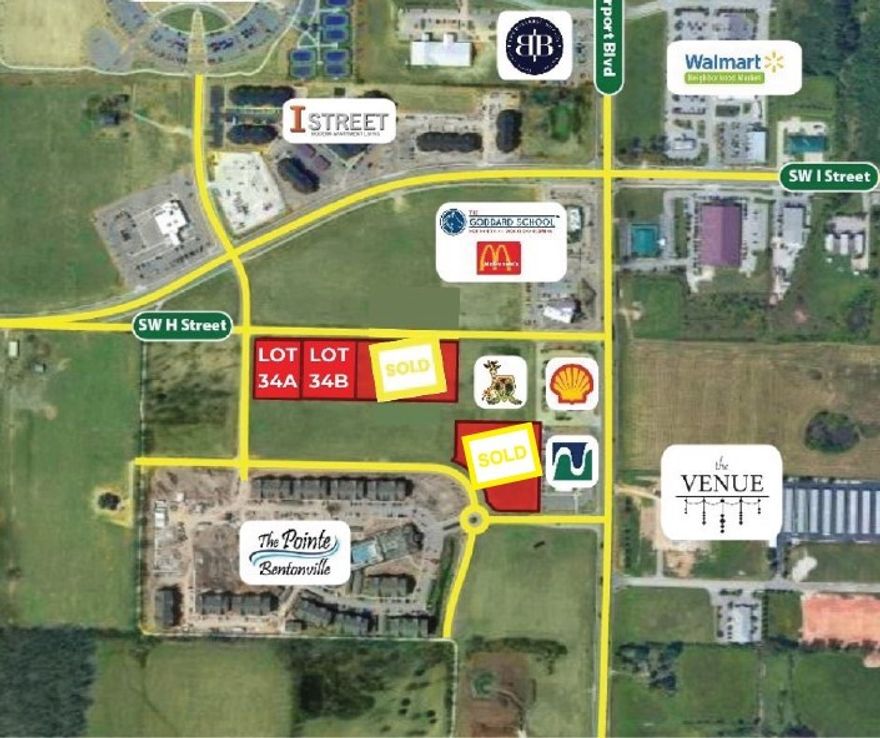 1.3 AC of prime development land in the growing area of Bentonville. All city utilities on site. Lot is part of the Limestone Ranch Subdivision & zoned as a PUD. Perfect location for commercial development: retail, professional office, medical office. Potential for multi-family. Close to Neighborhood Market, Arvest, the new Mustard Seed & Goddard Schools, Bentonville Airport, & Community Center. Lot is open, level, & ready to build! 2.6 total acres available: ML#1202571.