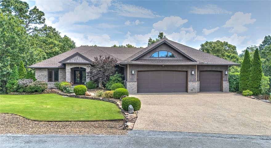 Custom built Kansas City style luxury home, with a 3 car garage is built on 2 lots with an additional lot on each side for privacy. Enter the open living space that leads to the Chef's Kitchen, equipped with a 6 burner gas top stove, double ovens, granite tops, custom cabinets, a walk-in pantry, providing you with all you need for entertaining guests. On to the Primary bedroom suite with the amazing bath, laundry and closet with room to spare. The split floor plan allows 2nd & 3rd bed privacy. From the 2nd living area, you exit to the screened in sunroom and take the outside cargo elevator down to the covered porch for grilling poolside. The heated gunite saltwater pool with hot tub awaits you for your swimming pleasure. Enjoy the surrounding rock landscaping and garden areas in the fenced in back yard. Relax under the covered bar area or enjoy the firepit area overlooking the pool. The 1152 sqft cooled basement has your changing room, craft room, work out room, half bath, living area and the 24 x 12 storage area.