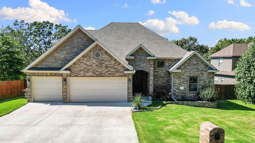 Discover this exceptional 3-bedroom, 3-full bath home with a bonus room, flex space, and a rare 3-car garage—nestled in beautiful Bella Vista! Enjoy direct access to The Ledges mountain bike trail right from your backyard, plus a large, flat, fully sodded yard perfect for play or entertaining. Inside, the open-concept kitchen features granite countertops, a corner pantry, stainless steel appliances, and seamless flow into the dining and living areas. The spacious primary suite offers a luxurious retreat with an oversized walk-in closet, jetted tub, fully tiled double shower, private toilet room, and built-in vanity. All bedrooms are generously sized, and the bonus room with wet bar plus an additional flex room provide endless possibilities for a home office, gym, or guest space. With its prime location near trails and Bella Vista amenities, this home is truly a standout!