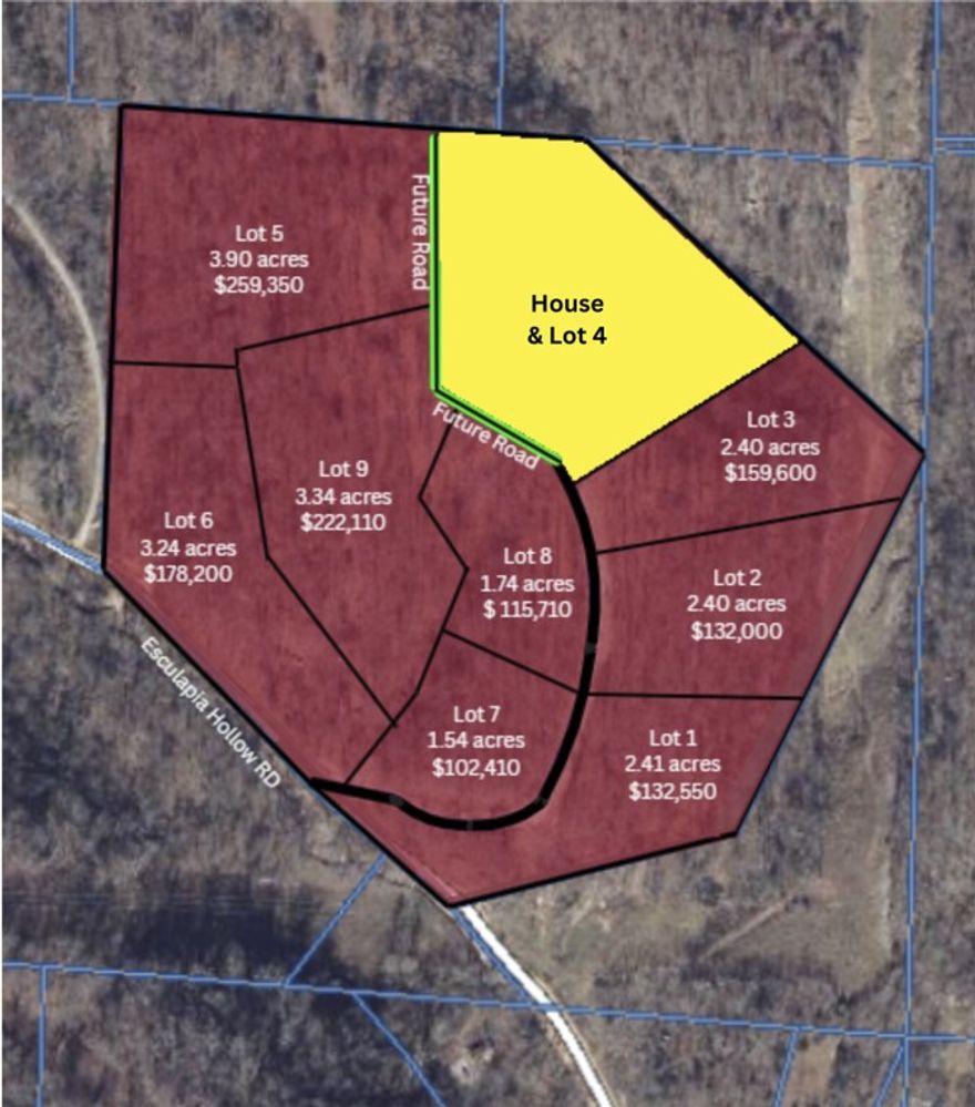 Perfect opportunity to build your dream home on this +/- 20.97-acre wooded residential lot, located just 5 miles from the Beaver Lake Boat Ramp and Lakeshore. Tucked away in a secluded, peaceful setting, this property offers a quiet rural lifestyle with convenient access to town. Electric is already available on-site, while a water well and septic system will be needed. With County Zoning, the current site plan is
preliminary and can be tailored to suit your needs in both size and shape, offering flexibility for your ideal build. Esculapia Hollow Rd is currently a dirt road, however, it is set to be paved this summer. Ideally situated approx. 3.5 miles from Lake Atlanta, 4 miles from Downtown Rogers, and 6 miles from Horseshoe Bend Marina, this lot provides the best of both worlds - tranquil living with easy access to outdoor recreation, shopping, dining, and more. Don't miss out on this prime piece of Northwest Arkansas real estate!