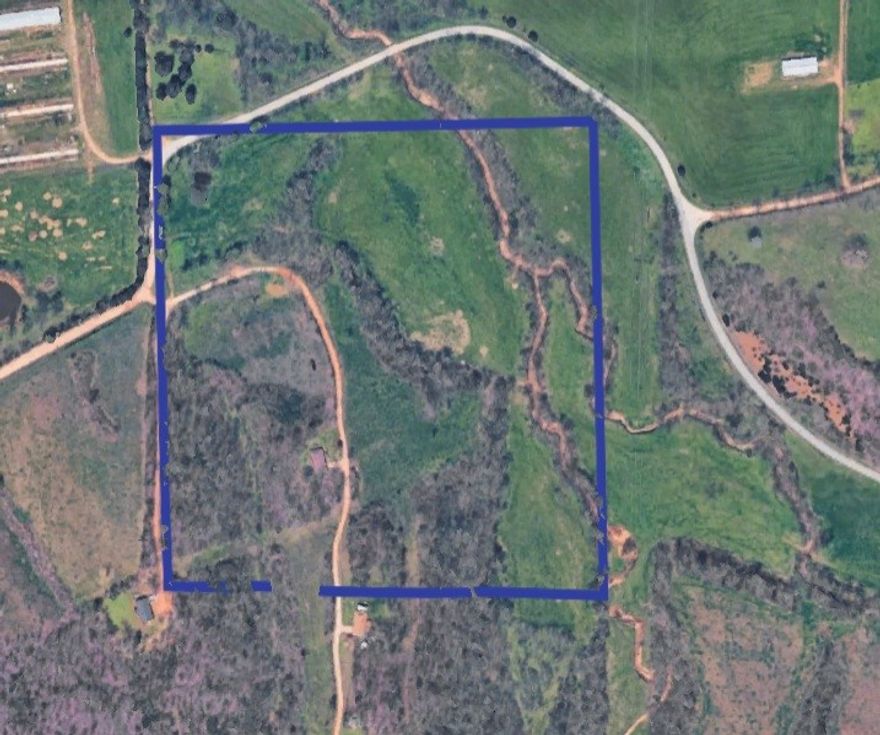 37 acres of a beautiful mix of open and wooded with a most of the time creek.  PAved road frontage with rural water at the street. Countless home sites with Deer, Turkey and wildlife.