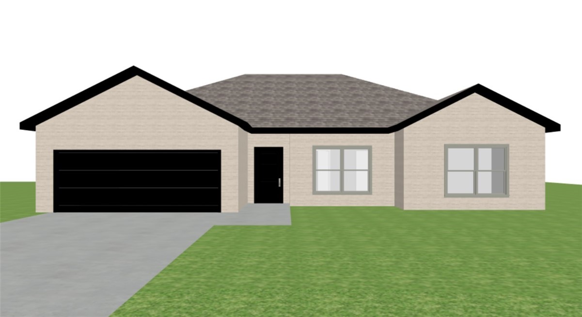 Not all homes should look the same. This 3 bedroom 2 bath, 2 car garage 1683 heated square feet home that choice of a traditional style home or a contemporary style home. Pick your colors, style and finish this floor plan designed specific to 32 Brentwood Dr Bella Vista AR location land listing MLS #1295018. Located in Bentonville School District near Country Club course, Tanyard golf range, and a trail crossing, mountain biking, & POA golfing throughout Bella Vista. Standard build to have brick front, vinyl siding, metal fascia and soffit, crown molding in living areas and master bedroom, custom cabinets, custom master shower, 3 cm granite, vinyl low e windows, covered deck, flooring options of porcelain tile in living areas and wet areas, or LVP throughout. The contemporary style ceiling height of 13.5 feet in living area and master bedroom with higher end black cased windows is $415,000. Builder has a 25 year career designing & building custom homes throughout Northwest Arkansas.
