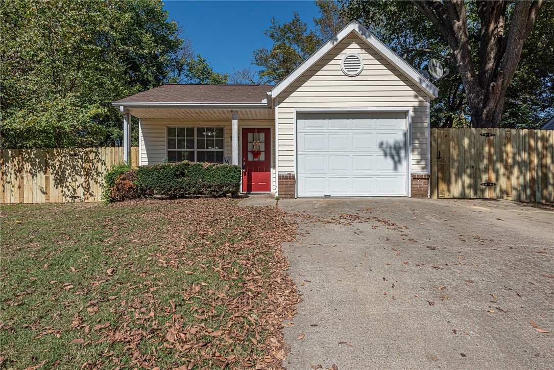 ATTENTION FIRST TIME HOME BUYERS & INVESTORS! This 2 bedroom 2 bathroom home located minutes away from Parks, Shopping, eateries, the University of Arkansas, and I-49 is just what youāve been looking for! From the covered front porch head into the vaulted ceiling living room featuring luxury vinyl plank flooring and ceiling fan! Flow into the Galley kitchen featuring white cabinetry with ample space, a designated eat-in dining area with chandelier, and tile flooring! Relax and rejuvenate in the primary bedroom with a private ensuite with walk in shower. Enjoy one additional bedrooms and one additional bathroom! Out back enjoy the large fully fenced in back yard with endless possibilities for outdoor living! Donāt miss Out! Act Now!
