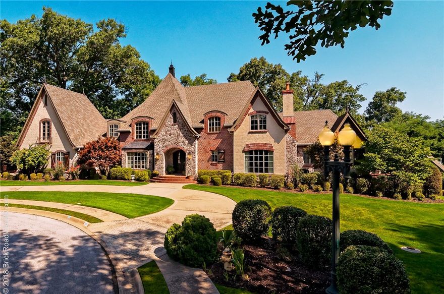 Incredible custom home in Heathrow Community!European exterior & landscape.Over 2 acres on a secluded cul-de-sac provides a resort like setting. Close to park, bike trails, and Downtown Bentonville!Abundant outdoor living space provides the perfect space for entertaining or relaxing and enjoying the wooded views on multiple covered balconies and patios. Gated in-ground pool w/surrounding stone patio & pool house.Multiple living & entertaining spaces including home theatre & game room, second living room w/wet bar & fireplace, Formal dining room, Den, & more! Inside, this home has luxurious & high quality features throughout.Gorgeous living room has beautiful built-ins surrounding the large fireplace and french doors out to covered balcony. Massive kitchen has its own large eating area, large island, granite tops & wet bar.Feel like royalty in the master suite complete with private sitting rooms with fireplace, spa-like bath, and huge WIC. This absolutely stunning home is a MUST SEE!