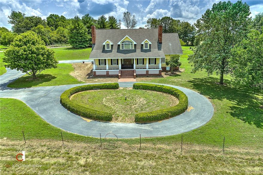 Beautiful Estate home with acreage, overlooking a peaceful valley!  Great place to raise your family and to be close to town, yet in the Country!  Fresh paint & cleaned throughout! Huge game room upstairs, pool table included! Knotty pine office with fireplace.  Huge open kitchen to the living area. 4 fireplaces total & above ground pool.  Some extra inside features: bidet in master bath; fireplace in master bedroom, a "step-up" for child to wash hands in their pvt. bath; cedar closet; attic fan; dumbwaiter for laundry between 1st & 2nd floor; secret gun closet!  Extra features outside: covered front porch 50' x 10'; covered back patio 38' x 7'; a firehose connection that helps lower insurance; 5 dog kennels with storage building.  Reference MLS#1154794 for smaller acreage.