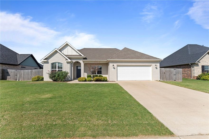 This beautiful one one-owner home blends timeless charm with modern updates in the heart of Tontitown. With 4 bedrooms, 2 bathrooms, and an open-concept layout, this home offers the perfect combination of comfort and functionality. The kitchen is the heart of the home, complete with granite countertops, stainless steel appliances, and a large island ideal for entertaining. The bright and open living area features wood like floors, crown molding, and a cozy fireplace, creating a warm and inviting atmosphere.
Enjoy peace of mind with a brand new roof and pride of ownership throughout. Outside, you’ll find a fully fenced backyard perfect for kids, pets, and summer gatherings.
Located in the sought-after South Pointe neighborhood, residents enjoy access to a community pool and two playgrounds and a convenient location just minutes from I-49, schools, and shopping.
Don’t miss your chance to call 1342 Marcello Ave home — where modern living meets small-town charm in the heart of Tontitown.