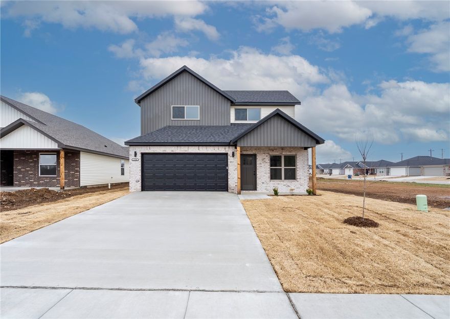 This quality new construction brings modern luxury living with elegant custom finishes! This brand-new 4 bedroom, 2 1/2 bath, 1809 sq ft home is built by a custom home builder known for exceptional attention to detail. Meticulously crafted details include custom cabinetry, quartz countertops, sophisticated lighting finishes, LED lighting, stylish fireplace with oak mantle, stainless steel appliances, large bedrooms, ample amounts of storage, walk-in-closets and a well-designed floor plan that elevate both style and functionality. Enjoy peaceful mornings or evenings on the covered back porch with fully sodded yard creating a great outdoor space ready for your personal touch. All on a low traffic street across from a peaceful open field and close to school making this home a standout choice!