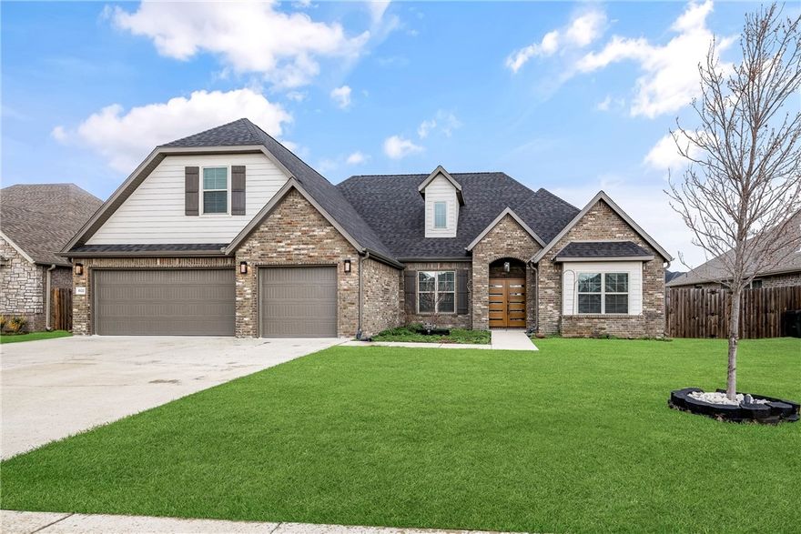 Experience elevated South Pointe living at 1122 Giulia Ave—where modern design meets everyday luxury. Built in 2023, this one-of-a-kind home welcomes you with vaulted ceilings, elegant French doors, and a sun-filled open living area centered around a cozy corner fireplace—perfect for morning coffee, family nights, or entertaining friends.
The chef’s kitchen flows seamlessly into the dining space, ideal for holiday gatherings or casual meals. Main-level living includes a primary suite, guest room, two additional bedrooms, and a home office, while upstairs, a huge fifth bedroom and oversized bonus/6th bedroom offer flexibility for a home theater, second living area, or private retreat. Relax on the covered patio with fireplace, or enjoy the community pool and pavilion just steps away.