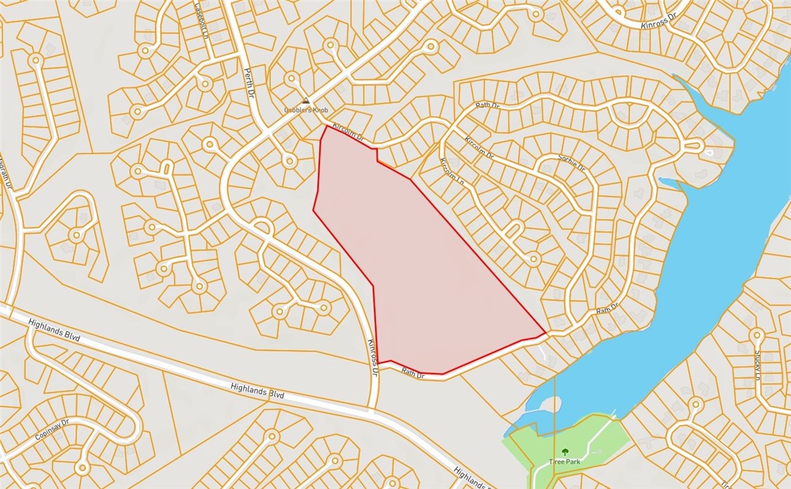 Over 34 acres of just released reserved property. First time available. Beautiful Ozark hills and valleys. Located between Highlands golf course and lake Loch Lomond. 10 minutes to Bentonville Via BV Bypass.