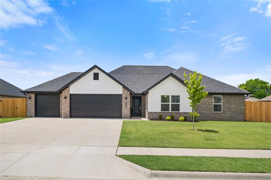 Better than new 4 bed home w/ a 3 car garage in the idyllic Snyder Grove Subdivision, where neighbors still say "hi" and families play outside! Pristine & move-in ready, quality like this in this price range is nearly impossible to find in Northwest Arkansas. LVP flooring, granite counters, high ceilings, split floor plan w/ flex space for office or 4th bed, microwave vented out, covered patio, epoxy flooring in garage, huge lot w/privacy fence accessible on both sides, energy saving solar panels, abundant closets for ample storage, & dedicated laundry space are just a few of the amenities you will fall in love with! Living here you are within walking distance to Prairie Grove's famous downtown area, connected by sidewalk to a city park w/baseball fields, a playground, a skate park, and an aquatic center, just a stone's throw from highway 62 for quick access to the highway, and only moments from schools, dining, and groceries. You can truly have it all when you buy 642 Brandon Michael Street in Prairie Grove!