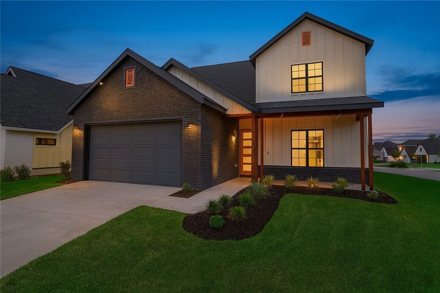 Fabulous new construction near the Promenade and Rogers Aquatic Center!
These elevated homes showcase stunning design with white oak flooring, high-end countertops, and designer tile selections throughout. Vaulted ceilings and floor-to-ceiling cabinetry create a grand, open feel, while the butler’s pantry, with counters and outlets, keeps your gorgeous kitchen clutter-free.
The primary suite is a true retreat, featuring a spa-like bath with a frameless glass shower wrapped in floor-to-ceiling tile, and dual vanities. The spacious walk-in closet offers custom shelving, drawers, and hanging space for ultimate organization. Upstairs, you’ll find three additional bedrooms and a full bath with the same elevated finishes, plus one room easily doubles as a bonus living area.
Outside, enjoy full sod, front landscaping, and a private backyard with a gate and wood privacy fence!