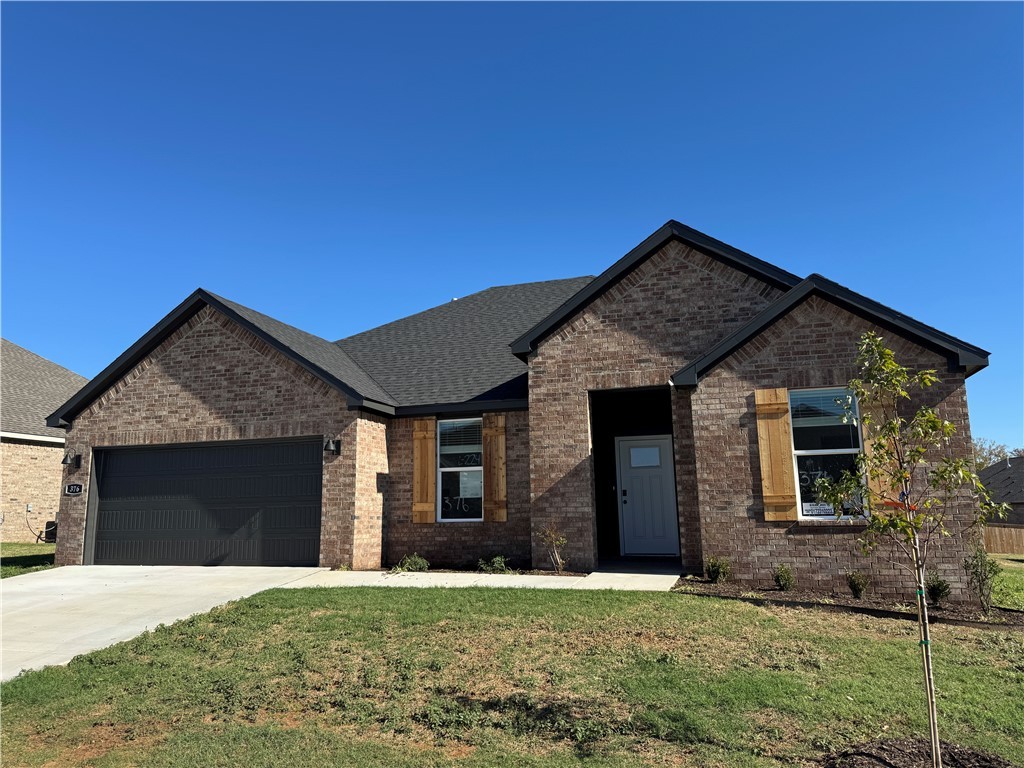 Beautiful Bandera plan in Goose Creek Village, the impressive subdivision where quality and affordability meet in the heart of Farmington. This home features gorgeous quartz kitchen countertops, stainless steel appliances and a walk-in pantry. (per plan) 42-inch upper cabinets with top molding and soft close cabinet doors. Private bedroom one includes a lovely en-suite with quartz counter tops, double sinks, over-sized shower and walk-in closet. Living room will showcase a beautifully modern Electric Fireplace with heater. Luxury Vinyl plank flooring throughout! Ceiling Fans! This home exterior will have 4 sides brick! Covered patio and a landscape package. Garage Door opener! Taxes and Parcel # TBD.
