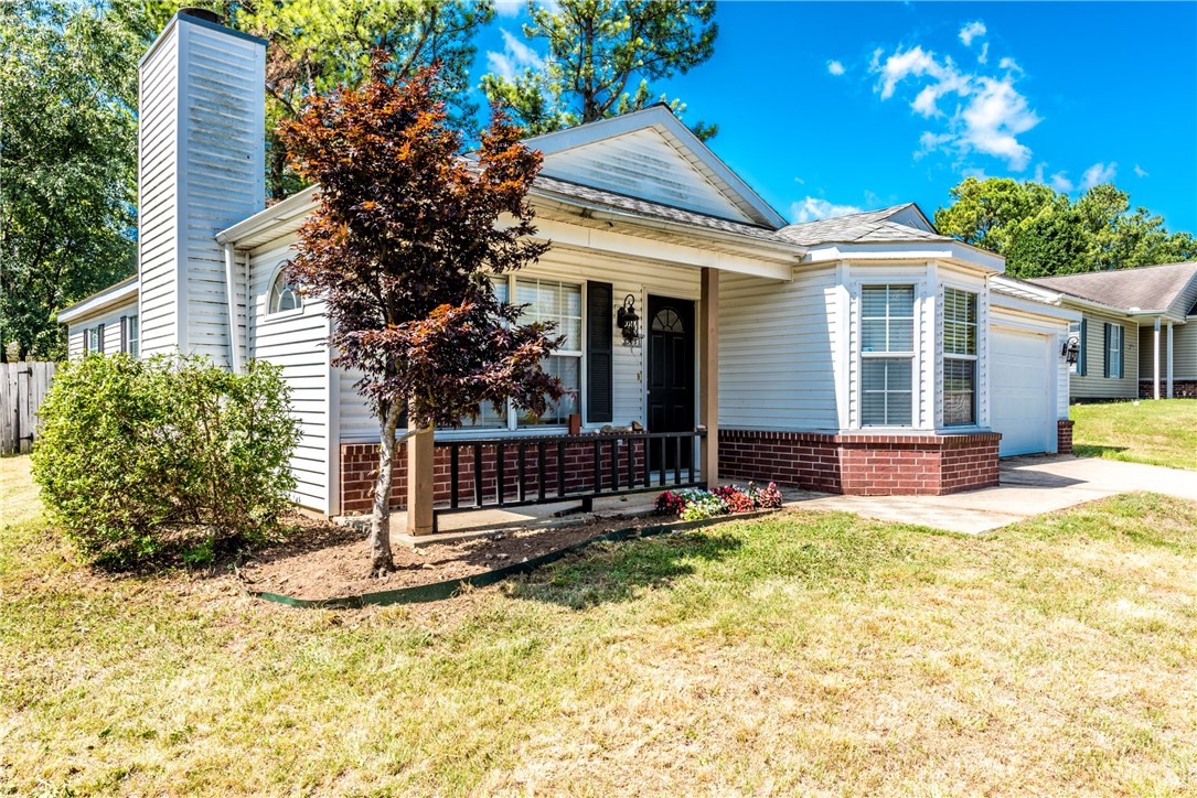 Coming soon!! This beautiful two bedroom home features a covered front porch, wood laminate floors, all appliances included and a privacy fenced in backyard! Available approximately 8/1/19! Taking pre-applications now! *Tenants responsible for all utilities and lawn maintenance.
