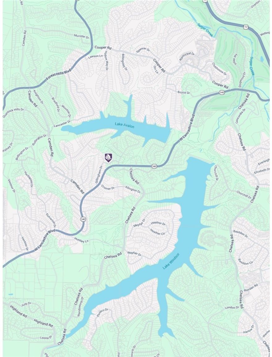Close to lake Windsor and lake Avalon, close to town center with shopping and groceries. Bella Vista Country club and golf courses nearby. Great location easy access.  Agent owned.