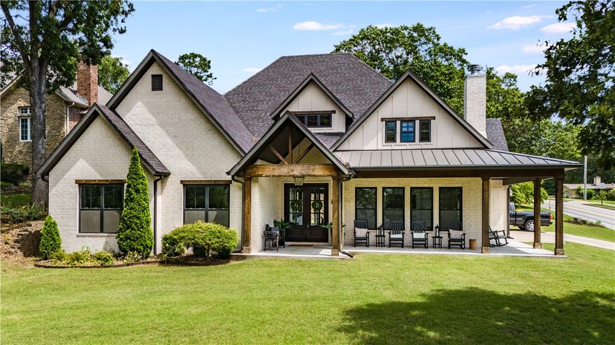 This beautifully designed home is close to everything! Walk or bike across the street to the Razorback Greenway, Lake Fayetteville Park/Trail that includes disc golf and plenty of places to walk and bike around the Lake! Pull the golf cart out of its own garage and drive directly to Springdale Country Club! Whole Foods, Target & the Johnson Square are also close! Built in 2016, all the designs and finishes are current and timeless. Beautiful Kitchen with large island, 2 pantries, & lockers in the garage entry. On the main level there is a primary bedroom, 2nd bedroom, and Office/Den/3rd bedroom, along with 2 1/2 baths - and upstairs you will find a third full bath, 2 more bedrooms, and a large bonus room. Wonderful playhouse in the backyard that could also be storage shed with a few adjustments. 3rd Garage bay is sized for golf cart. Homes like this don't come on the market very often - schedule your showing today!