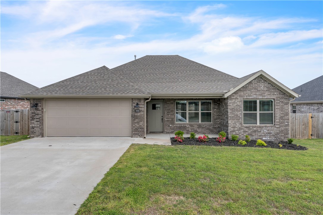 Nestled in a quiet, upscale neighborhood within the highly sought-after Har-Ber school district, this charming three-bedroom, two-bath home offers the perfect blend of comfort, style, and convenience. With quick access to Highway 412 and the 112 corridor, you’re just minutes from everything Northwest Arkansas has to offer—while still enjoying the peace and privacy you deserve. Inside, you'll find thoughtful upgrades throughout, including granite countertops, stainless steel appliances, custom cabinetry, a convenient mud bench, an upscale trim package, and more. The all-brick exterior is complemented by covered front and back patios, full gutters, a fully sodded lawn, and professional landscaping—creating impressive curb appeal and easy outdoor living. As part of this vibrant community, you'll have access to a resort-style pool and pavilion—perfect for relaxing weekends—and a fantastic playground the kids will love.
Don't miss your opportunity to call this beautiful home yours. Schedule your private tour today!