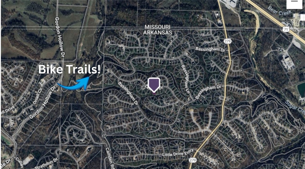 Located in the Northwestern part of Bella Vista off of Forest Hills Blvd and just a 3 min drive to Missouri line! Close to Mountain Biking, Lake Avalon and Bella Vista POA amenities...This property offers the best of both worlds! All the adventures and fun of Bella Vista while being minutes away from the Jane MO Walmart.