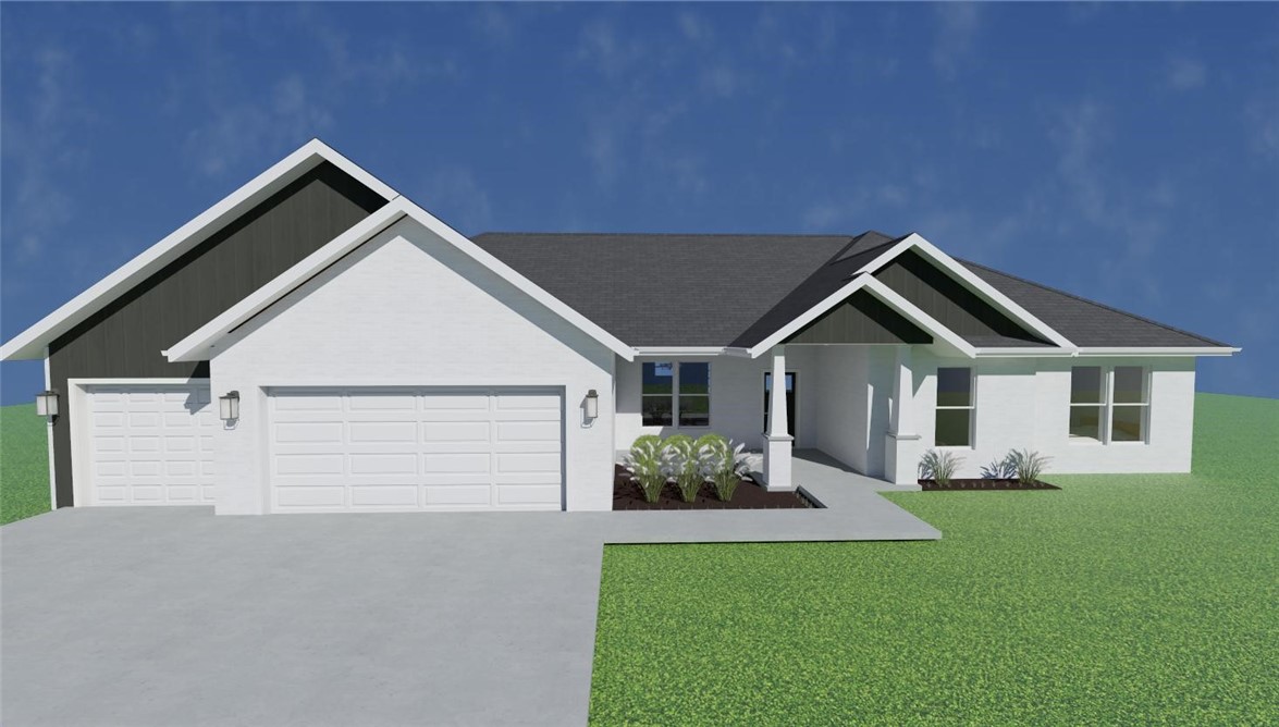 The Collins Plan is a one-level, 4-bed, 2.5-bath layout designed for modern living. Features include: 3 car garage, open floor plan, vaulted ceiling with beams, built-ins flanking a gas log fireplace, soft close custom cabinets to the ceiling, gas range with fully vented hood, built-in microwave, a butler's pantry plus a walk-in pantry in the kitchen. The laundry room flows into the primary suite that features a walk-in shower & a free-standing bathtub for the ultimate spa-like experience. A large back covered patio is complete with internet and gas hookups, ready to entertain.