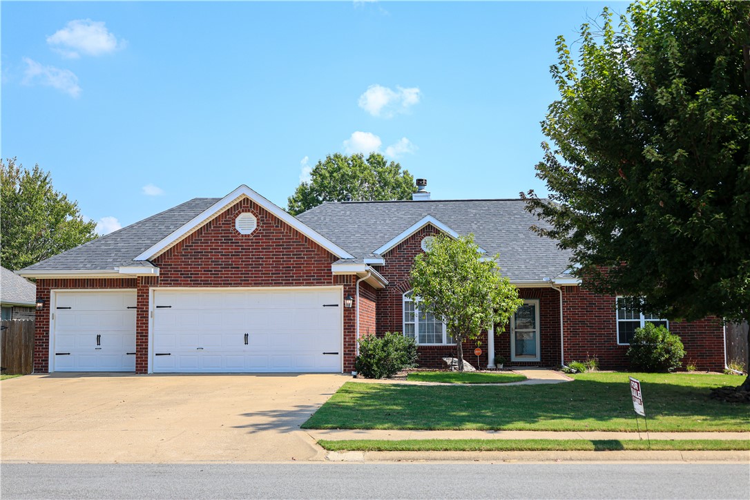 All-Brick 3-Bedroom Home with 3-Car Garage in College Place
Discover this spacious 1,851 sq. ft. all-brick home in the desirable College Place subdivision. Featuring 3 bedrooms, 2.5 bathrooms, and a 3-car garage, this home blends style, comfort, and functionality. The living room and formal dining room boast soaring 11’ ceilings and a gas log fireplace, while hardwood floors flow throughout the main living areas and plush carpet adds warmth to the bedrooms.
The kitchen comes ready with lots of storage and convenient pantry. Step outside to a large, covered patio and enjoy a recently updated fence (2025) perfect for entertaining. Updates include a new roof (2020), HVAC system (2019), and water heater (2015). Ideally located just 5 minutes from the Walmart campus by car or 10 minutes by bike, and from I-49 in only minutes, this home offers convenience and style in one package.