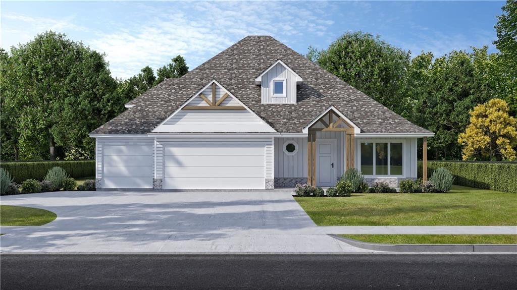 Welcome to Diamond Estates in Centerton! This peaceful neighborhood is just 5 miles from Bentonville and only 11 minutes from the Walmart Home Office. Located less than a mile from Bentonville West High School, it's perfect for convenience and top-rated schools. Enjoy community amenities like a pool, clubhouse with gym and kitchen, and a basketball court.Cash Plan with its four bedrooms and two full bathrooms, powder bath boasts so many details that will WOW! The large entry with open stair rail and built in bench welcomes guests and leads them to an open and airy living room. The open kitchen with a large island makes entertaining a breeze. Large pantry hidden behind cabinet doors for a seamless wall of cabinetry, walk-in closets, soft close cabinets, shiplap accents and covered patio are just a few of the many extras!