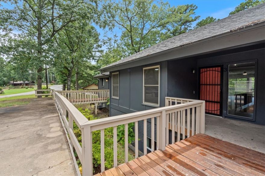 Preferred lender offering up to $2,000 in credits for qualified buyers! This beautifully renovated 3-bedroom, 2-bath townhome with oversized bonus room is just minutes from Bella Vista Country Club, Tanyard Creek, Lake Avalon, and Lake Windsor. Enjoy access to world-class mountain biking, golf courses, lakes, and nature trails included in Bella Vista POA. With over $45K in upgrades, this home features granite countertops, updated finishes, and a functional layout with upper and lower living areas. The main level offers a bright, open living space, modern kitchen, and primary bedroom with ensuite bath, while the lower level includes a spacious bonus room, two bedrooms, and a full bath. Relax on the upper and lower decks overlooking a peaceful wooded setting. Roof replaced less than 4 years ago. Includes 2 parking spaces, dual entrances, and full Bella Vista POA access. Perfect as a primary residence, investment, or short/long-term rental.