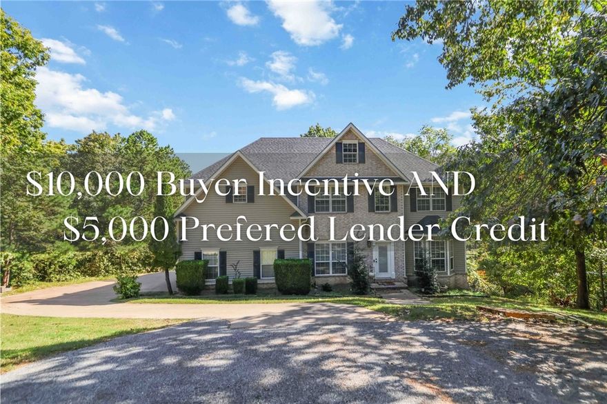 Beaver Lake home with a slip in a private dock! This beautifully updated, traditional home is situated on a .86-acre lot in Runnymede community with walking trail and lake access. Step inside to find an inviting floor plan featuring updated floors and roof replaced in 2025. On the main level is a cozy living room with a fireplace, a dedicated office, and a convenient half bath. The kitchen offers bar seating, eat-in area, and formal dining room ideal for entertaining. All bedrooms are upstairs, primary suite with its own fireplace, guest bedroom with in suite bath, and two rooms joined by jack-n-jill bath. A laundry chute adds convenience, while the finished walk-out basement provides a versatile three-level bonus area—perfect for a game room, home gym, or media space complete with half bath.
Enjoy soaking up the outdoors on brand-new wooden decks, or take advantage of your private dock with a slip and lift. Seller offering $10k in buyer concessions, furniture*, and all appliances with an acceptable offer.