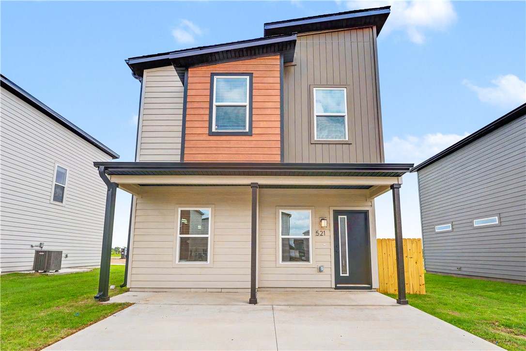 The property features a modern exterior with a mix