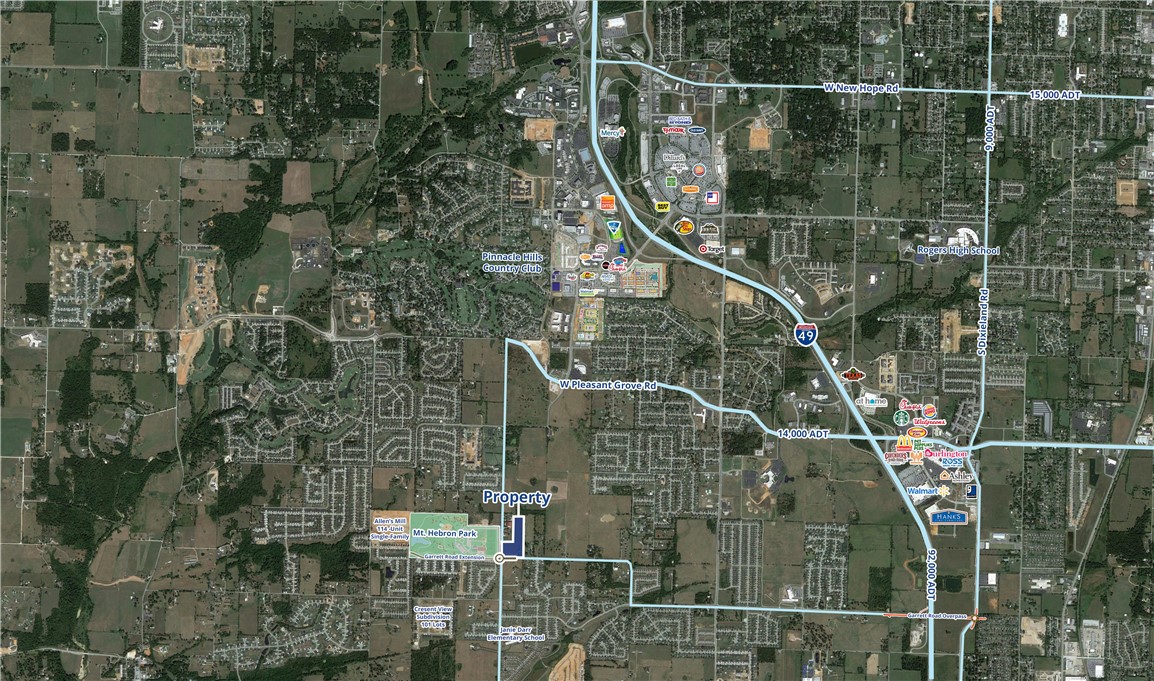 • +/- 12.73 acres
• Zoned “A-1,” Agriculture
• Comprehensive plan designates as a combination of
“Neighborhood Center” and “Neighborhood”
• A quick drive to Pinnacle Hills Promenade and Pleasant Grove
shopping area
• Sewer nearby and water on site