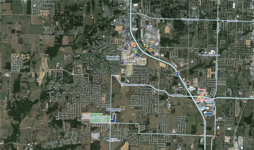 • +/- 12.73 acres
• Zoned “A-1,” Agriculture
• Comprehensive plan designates as a combination of
“Neighborhood Center” and “Neighborhood”
• A quick drive to Pinnacle Hills Promenade and Pleasant Grove
shopping area
• Sewer nearby and water on site