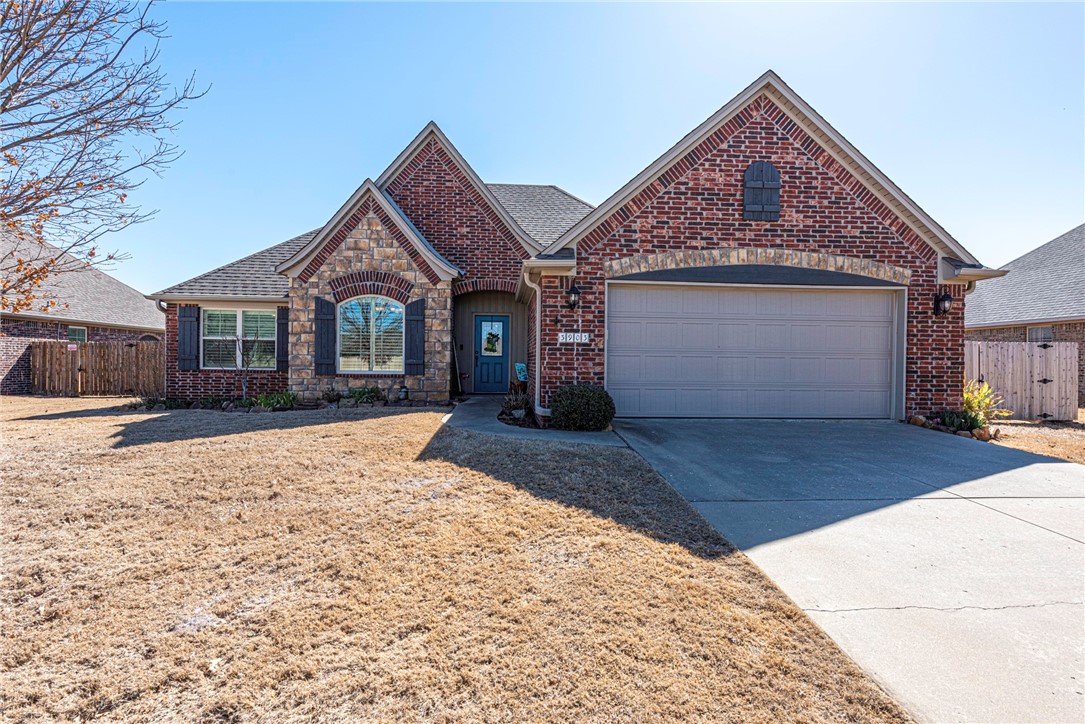 WELCOME! This 3 bedrm 2.5 bath home is min away from schools, parks, eateries, I-49, & more! UPDATES include: Plantation shutters, New HVAC (ā23), New Roof (ā20), Tankless Water Heater (ā22) & A New Fence (ā24)! Brick with stone details & landscaping with covered entry! Inside head to a spacious livingrm with large cased window, a corner gas log fireplace & wood flooring! The space opens to an eat-in dining & kitchen with stained wood cabinetry, granite counters, tiled backsplash, pantry, stainless steel apps, & counter height peninsula! Host guests in the formal dining with a high ceiling! RelaxĀ in the spacious primary bedrm with private ensuite bathrm feat: walk in closet, jetted corner tub, double sink vanity, & walk in shower! Enjoy two more bedrms with pass through full bathrm & an additional half bath! Out back enjoy a covered patio with high ceiling, fan, & gas log fireplace! Enjoy the comfort of privacy with your fenced-in backyard! More property features include: irrigation system & central vac! Act now!