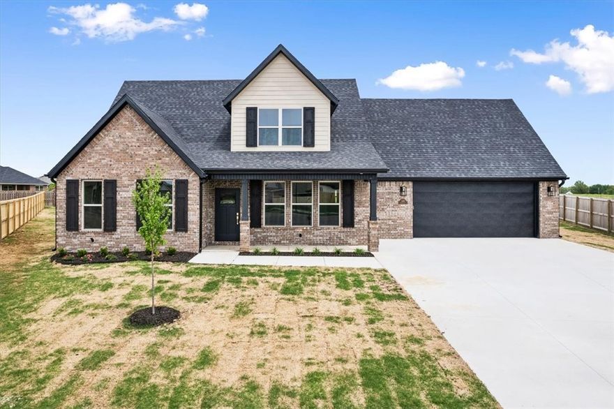 This 4-bedroom 2.5 bathroom, 2-car garage home offers 2400 sq ft of well-designed living space, featuring an open floorplan. The thoughtfully designed layout includes the downstairs primary bedroom, while the upper level boasts 3 bedrooms and one bath. The stunning kitchen is ideal for entertaining and the inviting covered back porch provides a relaxing outdoor retreat. Located in the Har-Ber School district with easy access to I-49, this home is packed with high-quality finishes and thoughtful details throughout. Don't miss your opportunity - schedule a showing today!