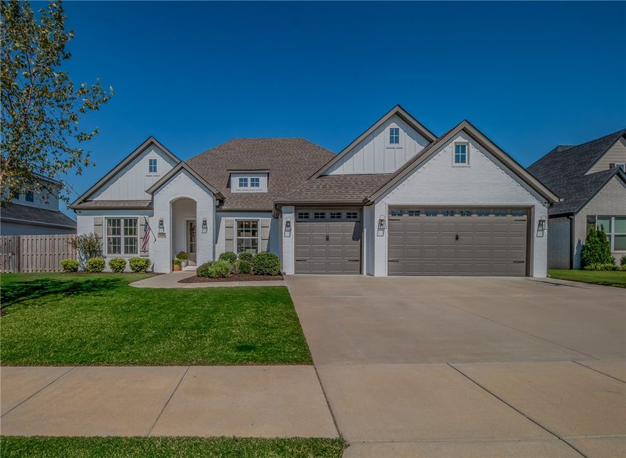 Situated in one of the area’s most sought-after neighborhoods, this 2661 square foot 4 bed, 3 bath custom-designed home blends elegance and modern convenience. The open floor plan features soaring ceilings, floor-to-ceiling living room windows, and a stunning stone fireplace to the ceiling. The chef’s kitchen boasts ceiling-height cabinetry, quartz countertops, and wood floors throughout most of the home. The primary suite offers wood beam accents and a spa-inspired bath with a stand-alone tub, custom vanity, and new cultured marble shower, plus a reinforced FEMA-spec storm shelter discreetly within the closet. Additional highlights include a custom laundry suite with sink and cabinetry, epoxy garage floors, Ecobee smart thermostats, Cat5 wiring, and Simplisafe smart doorbell. With a spacious backyard built for entertaining and unmatched upgrades in every detail, this home is the perfect fusion of luxury and functionality—all minutes from premier shopping, dining, and entertainment!