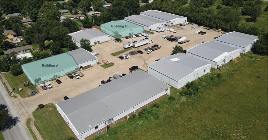 This Springdale flex space offers multiple buildings with a variety of sizes to suit your needs.  Building A offers ±3,733 to ±7,466 square feet.  The property includes ample shared yard space, loading docks, and convenient access to major highways.  Contact us to schedule a tour.