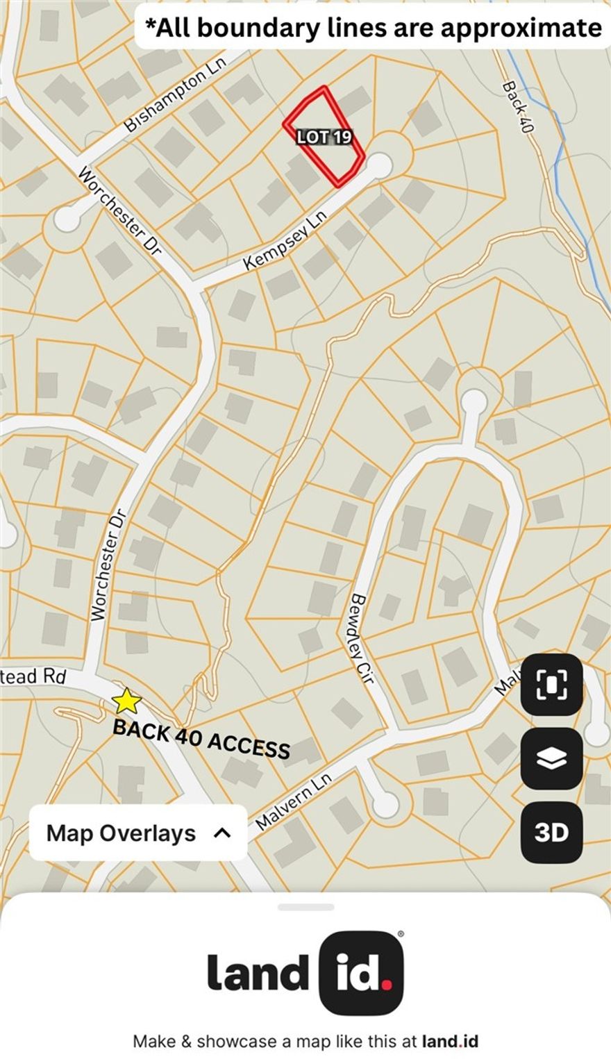 This lot has access to SEWER!!!  It also has only a mild slope and sits on a cul-de-sac.  Access to The Back 40 MBT is very close.  Bentonville schools.  There is another lot with sewer access just across the cul-de-sac listed for sale as well. 
DISCLOSURE: This lot once had a house on it that burned down in 2014 and was demolished in 2015.  The concrete pads for the garage and driveway remain.  There appears to be a buried septic tank and propane tank on the lot.