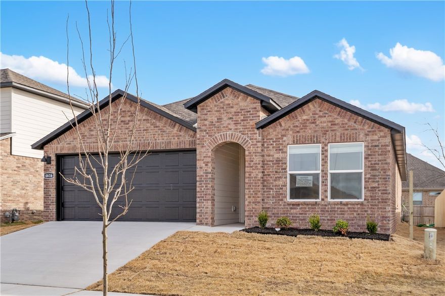 The Lovely Harris plan in The Element, in beautiful Fayetteville, AR! This home offers 4 bedrooms and 3 full bathrooms! Upon entering, you’ll find a spacious living room and kitchen open to a dining area! The kitchen boasts beautiful quartz countertops, a gas range, and pantry. The primary bedroom features an ensuite with quartz countertops with double sinks and a walk-in shower! This home will have LVP flooring throughout. The exterior will feature brick and Hardie® siding per plan and a covered patio per plan. Homes in this neighborhood are equipped with a programmable thermostat that allows you to effortlessly control your environment with the touch of a button. Landscape package! Garage Door opener! Taxes and parcel number TBD.