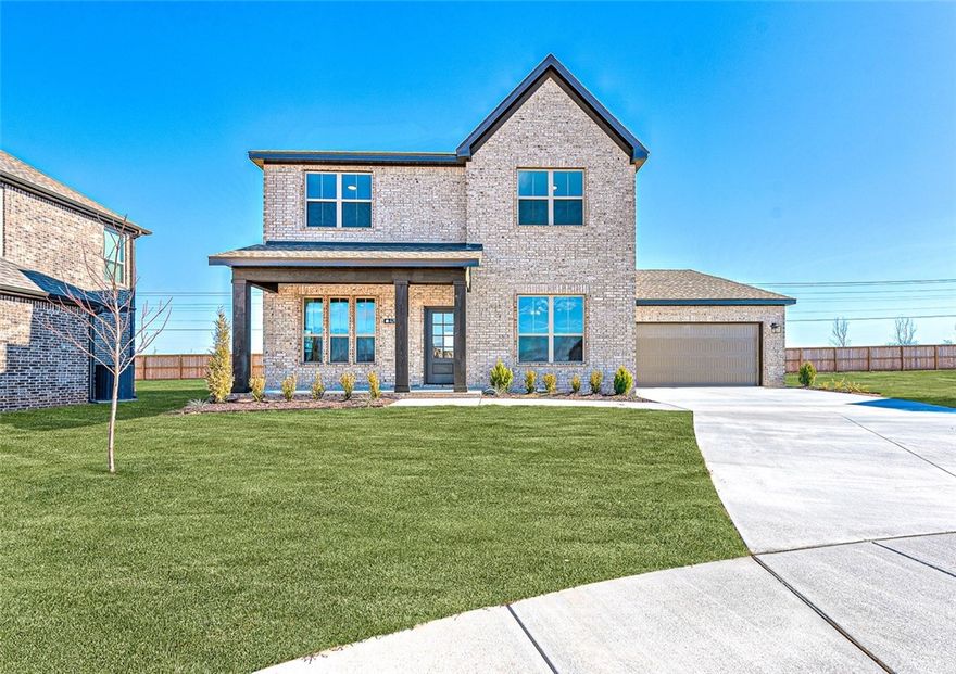 This beautifully designed home features an open-concept layout that seamlessly blends the kitchen, dining, and living areas. The designer kitchen impresses with quartz countertops, a gas cooktop, ceiling-height cabinets, and an abundance of natural light. A covered patio offers the perfect outdoor retreat—a place to relax and unwind. Stylish, functional, and filled with thoughtful details—this home is a must-see. Located less than 5 miles from XNA National Airport and just minutes from all that Bentonville and Centerton have to offer, this vibrant community combines small-town charm with exceptional convenience. Close to Walmart's New Home Office for those looking to relocate.