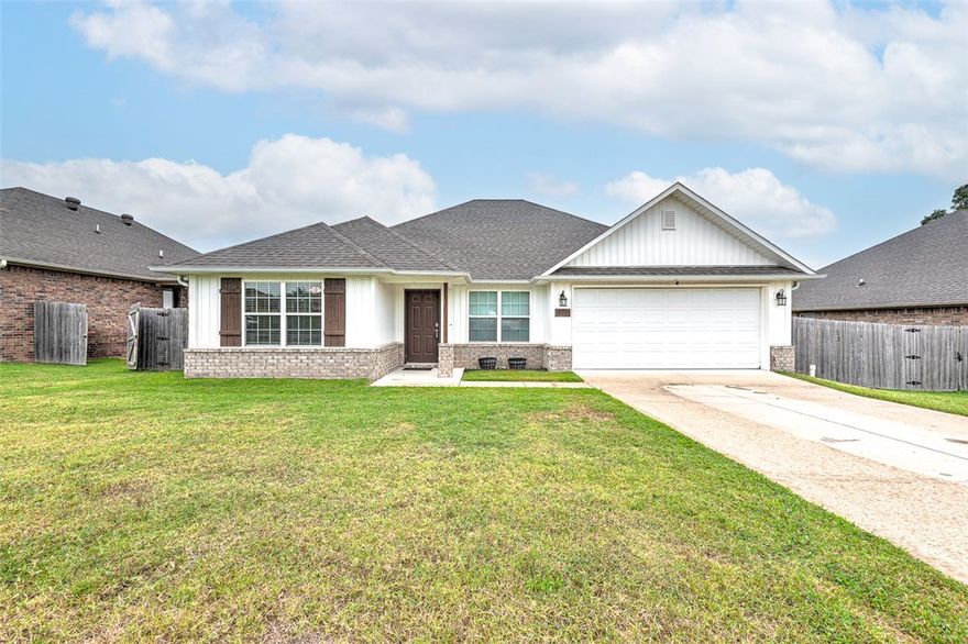 Beautiful country setting conveniently located in the middle of NWA. Located in a Rural Development area, so qualified buyers could move in with NO DOWN PAYMENT! Come see this beautiful 4 bedroom, 2 bathroom home with Solar panels providing energy efficiency & cost savings! Move into 1,654 sq feet of practically new construction, Split floor plan. Beautiful dark-stained cabinetry and flooring provide a sense of elegant living throughout the home. Attached 2-car garage and ample closet space in each room. This home includes: Granite Counter Tops, Full Blinds, Jacuzzi tub in master, Stainless steel appliances. Solar panels will be paid off buy seller at closing.