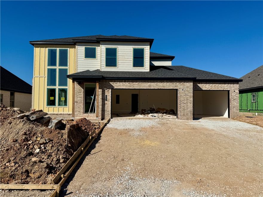 **Limited time*** Save and estimated $358 on monthly payment. Builder will provide a 5.5% 30 year fixed interest rate for qualified buyers with use of preferred lender. Preferred lender will pay up to an additional $5,000 towards buyers closing costs. OR bring your own lender and get 10K concessions from builder. Home also includes fence, blinds, & gutters at no additional cost. 
Welcome to Hillcrest in Cave Springs — where peaceful surroundings meet convenience. This new construction offers 4 spacious bedrooms, office, 2.5 baths, and 2,630 sq ft of thoughtfully designed living space. Nestled on a .19-acre lot, you’ll enjoy peaceful surroundings while being just minutes from all that Northwest Arkansas has to offer. The open-concept main floor features wood flooring, natural light, and fireplace in the living room. The primary suite includes a soaking tub, walk-in shower, and walk-in closet. Upstairs features three additional bedrooms and a full bath.