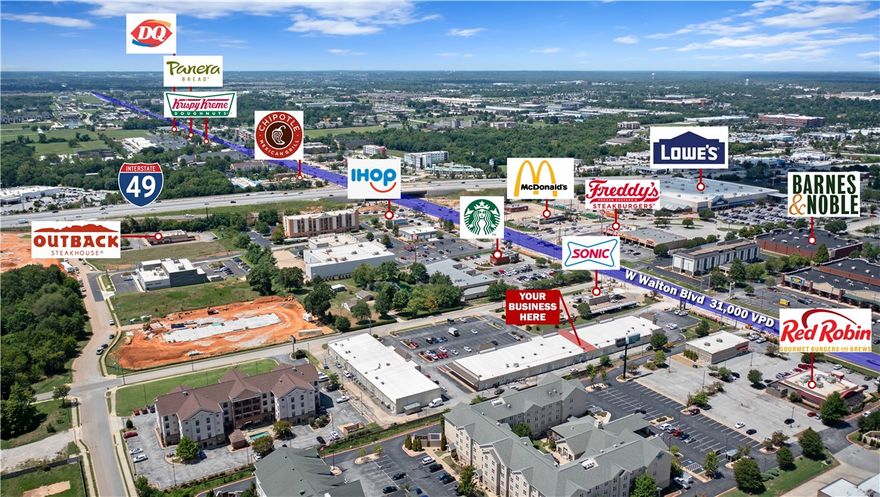 +/- 1,750 SF office/medical office available for lease off W Walton in Rogers, offering a prime location with excellent visibility and accessibility. This well-designed suite features a welcoming reception and waiting area, three private offices, four patient rooms with a sink in each room, and a private restroom, making it ideal for medical, dental, or professional office use. Situated in the Kingston Centre, the property provides ample parking, prominent signage opportunities, and exposure to 31,000 VPD. Conveniently located just 0.2 miles from I-49, the major interstate system running through Northwest Arkansas, this space benefits from high traffic volume, ensuring maximum visibility and easy access for clients and patients.