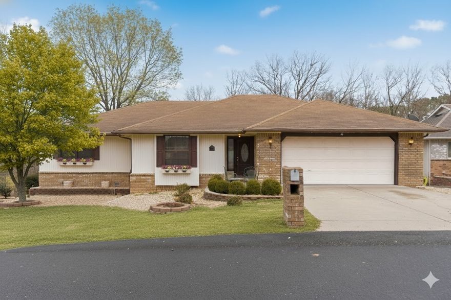 Rare Bella Vista find with extra privacy + bonus space near Blowing Springs. This well-maintained, one-owner home offers a hard-to-find additional lot, creating space, privacy, and flexibility rarely available in this area. Inside, you'll find 3 bedroom, 2 bathrooms, and a heated and cooled bonus room ideal for a home office, hobby space, or workout room. Enjoy peaceful wooded views, a covered deck, and a private path that wraps around the backyard - perfect for relaxing or entertaining. Located just minutes from Blowing Springs, biking and walking trails, parks, shopping and Bentonville schools. Additional lot conveys with the property and will not be sold separately.