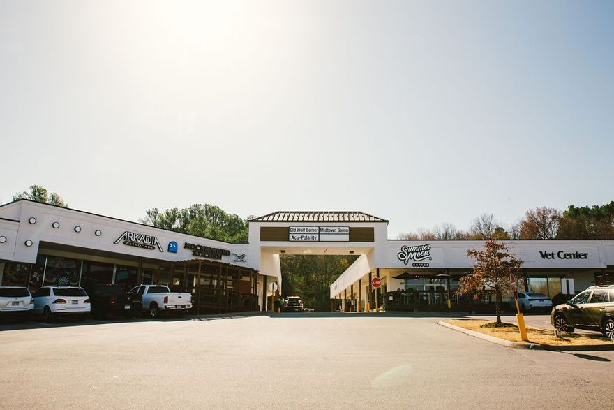 Established retail center. High traffic count. Ample parking. Diverse tenant mix. Proximity to both downtown and uptown.