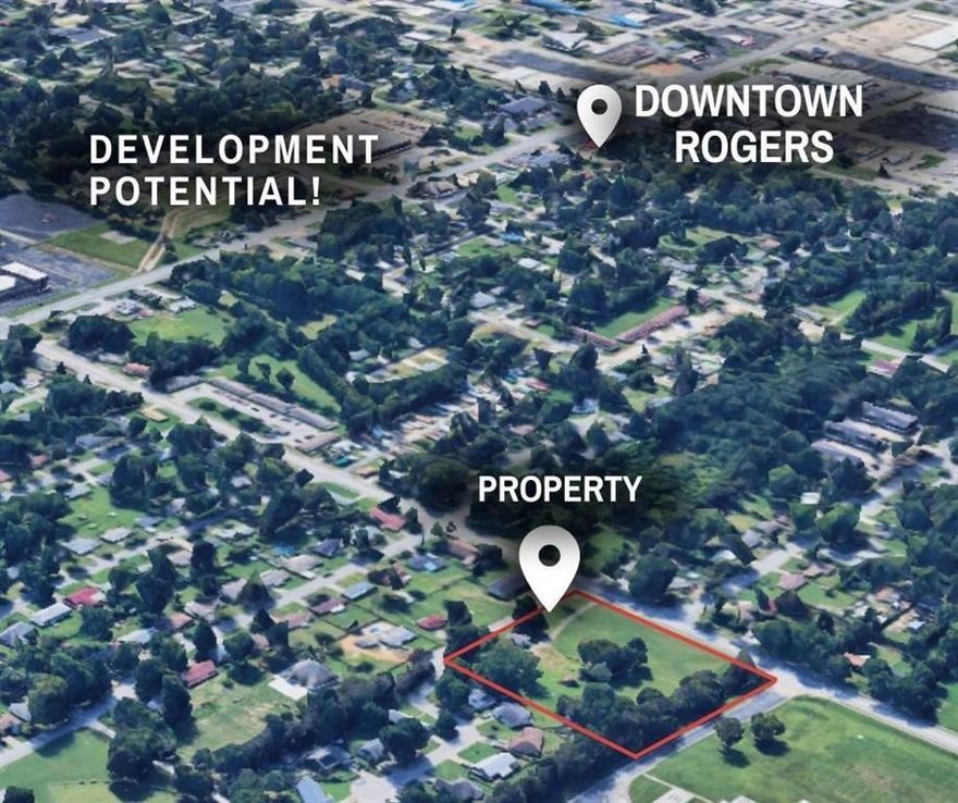 A rare, prime 1.99-acre property in the heart of Rogers offers an incredible opportunity for investors or developers, providing expansive and flexible acreage for potential development in one of Northwest Arkansas's fastest-growing areas.